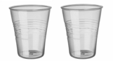 2 vasos de plástico
